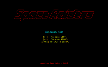 Screenshot of "Space Raiders at 2016"